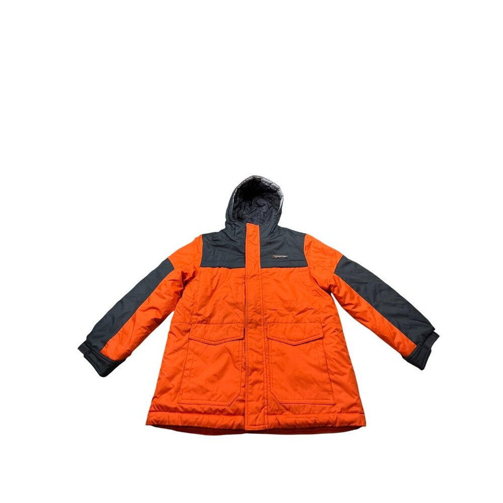Xersion Boys Large Winning Orange G54125 Hooded Winter Coat  Outerwear